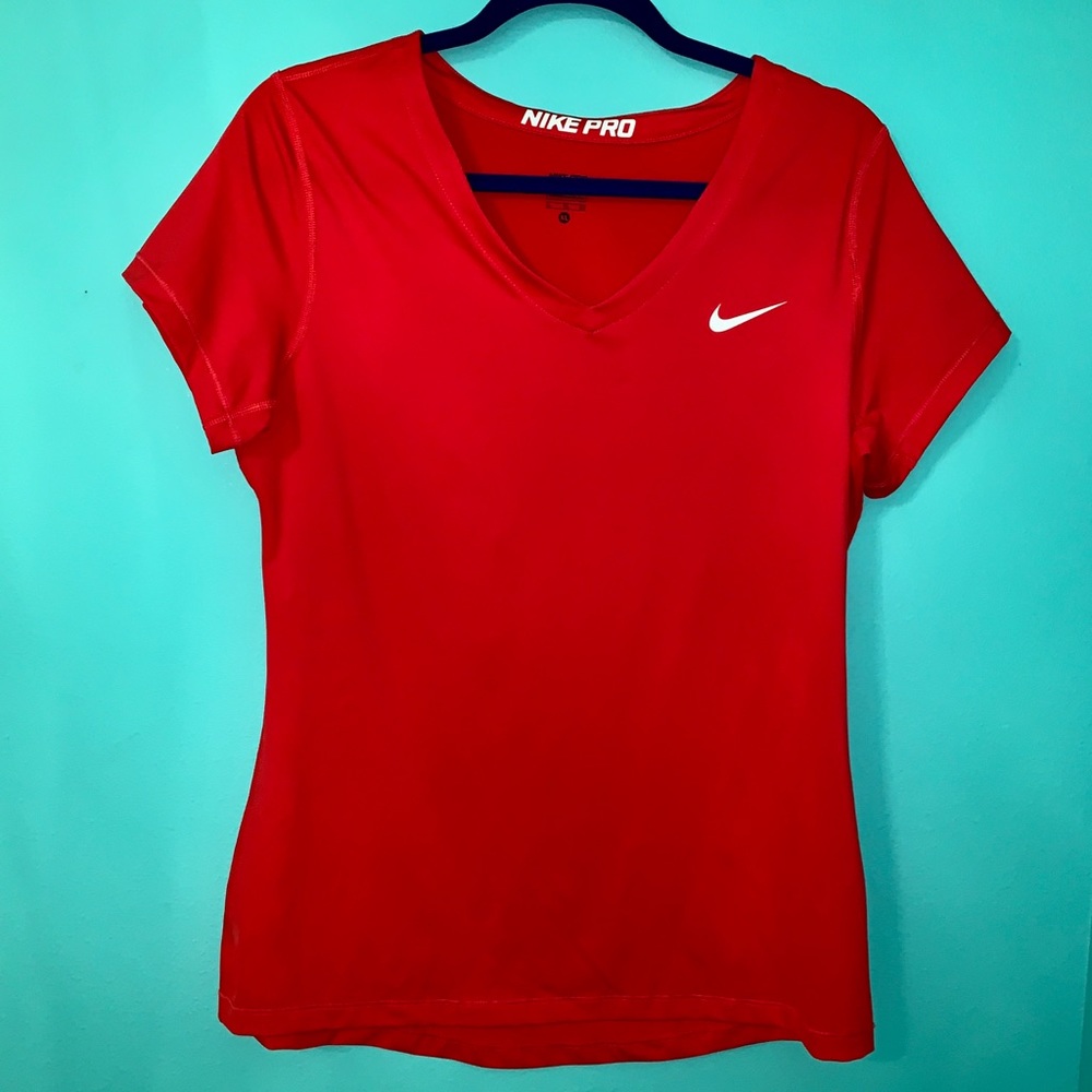 Red Nike Pro Shirt